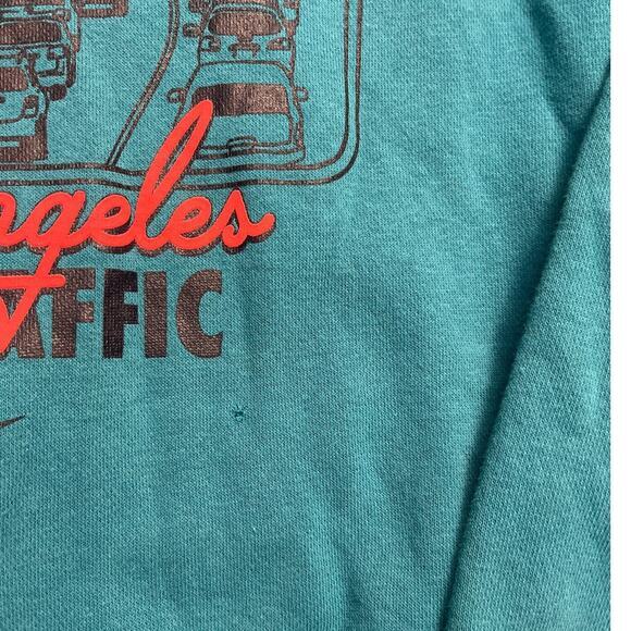 Nike Air Hoodie‎ Sweatshirt Womens sz L Air Traffic Los Angeles Jade Green Boxy - Picture 5 of 9